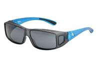 FitOfar overzetzonnebril zwart/blauw unisex met grijze lens VZ0029B