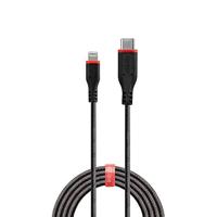 LINDY 31286 1m robuuste USB type C naar Lightning oplaadkabel [MFi gecertificeerd]