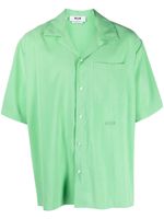 MSGM chemise à logo brodé - Vert