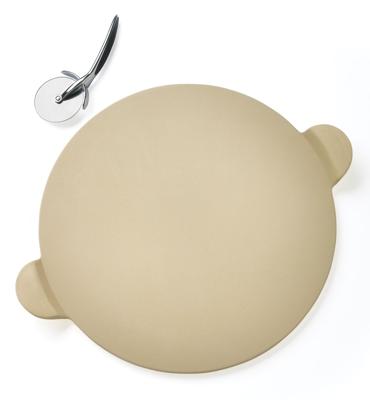 Pro pizzasteen met pizzasnijder