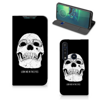 Mobiel BookCase Motorola G8 Plus Skull Eyes - thumbnail