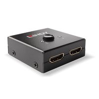 LINDY 2 Port HDMI 18G Bidirektionaler Switch HDMI-switch 2 poorten 3840 x 2160 Pixel - thumbnail