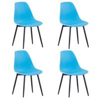 Vidaxl Eetkamerstoelen 4 St Pp Blauw