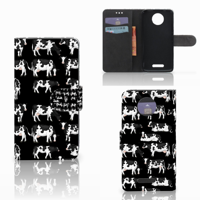 Motorola Moto C Plus Telefoonhoesje met Pasjes Koetjes