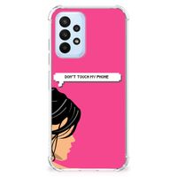 Samsung Galaxy A23 Anti Shock Case Woman Don't Touch My Phone - thumbnail