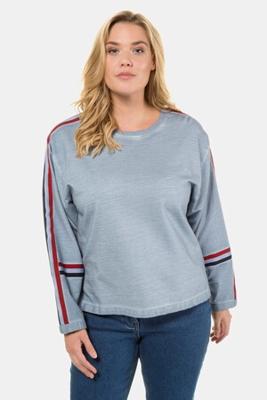 Ulla Popken Sweatshirt, cold dyed, zijsplitten - Grote Maten