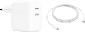 Apple 35W Power Adapter Met 2 Usb C Poorten + Apple usb C Oplaadkabel (2m)