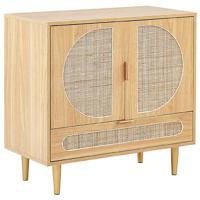 Beliani - POTOSI - Sideboard 2 deuren - Lichte houtkleur - Rotan