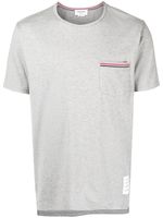 Thom Browne t-shirt en coton à poche poitrine - Gris