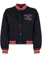 CHANEL Pre-Owned veste bomber Sports Line (2004) - Bleu - thumbnail