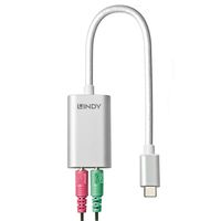 Lindy 42711 mobiele telefoonkabel Wit USB C 3.5mm - thumbnail