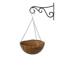 Hanging basket 30 cm met metalen muurhaak en kokos inlegvel   -