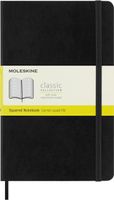 Notitieboek Moleskine large 130x210mm ruit 5x5mm soft cover zwart