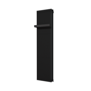 Vipera Corrason dubbele badkamerradiator 50 x 180 cm centrale verwarming mat zwart zij- en middenaansluiting 2.857W