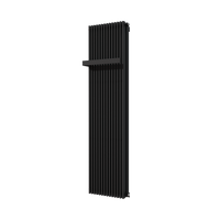 Vipera Corrason dubbele badkamerradiator 50 x 180 cm centrale verwarming mat zwart zij- en middenaansluiting 2.857W