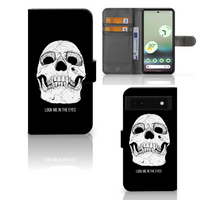 Telefoonhoesje met Naam Google Pixel 6A Skull Eyes