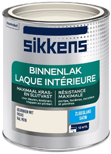 sikkens binnenlak zijdeglans zwart 0.75 ltr