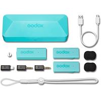 GODOX MoveLink Mini LT 2-persoons draadloos microfoonsysteem voor camera's en iOS-apparaten (Macaron groen)
