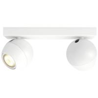 Philips Lighting Hue LED-plafondspots 871951433906400 Hue White Amb. Buckram Spot 2 flg. weiß 2x350lm inkl. Dimmschalter GU10 10 W - thumbnail