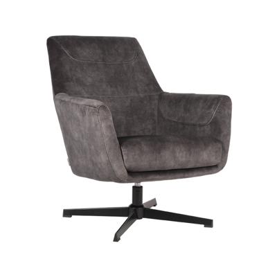 LABEL51 Fauteuil Toby - Antraciet - Velours LABEL51 Fauteuil Toby - Antraciet - Velours