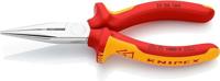 Knipex Platspitse tang met zijsnijder (radiotang) verchroomd, geïsoleerd met meer-componentengrepen, VDE-getest 160 mm 25 06 160