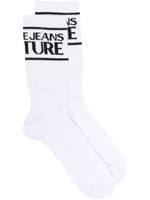 Versace Jeans Couture chaussettes à logo brodé - Blanc - thumbnail