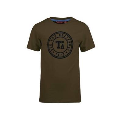 TYGO & vito T-shirt met biologisch katoen army groen/zwart