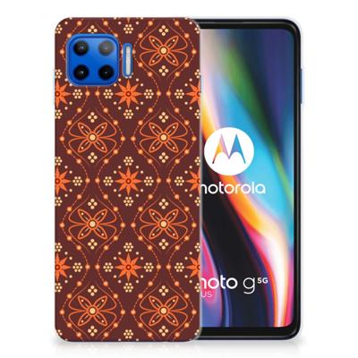 Motorola Moto G 5G Plus TPU bumper Batik Brown Motorola Moto G 5G Plus TPU bumper Batik Brown