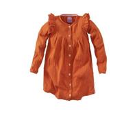 Z8 jurk Angelina met ruches roestbruin