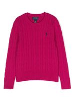 Ralph Lauren Kids pull à motif Polo Pony - Rose - thumbnail