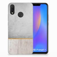 Huawei P Smart Plus Bumper Hoesje Wood Concrete