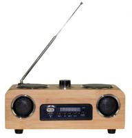 United Entertainment draagbare speaker oneConcept 20 cm bamboe