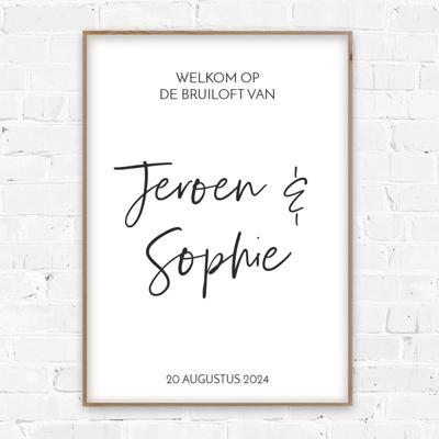 Poster welkom bruiloft modern Poster welkom bruiloft modern