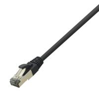 LogiLink CQ8103S RJ45 CAT 8.1 S/FTP 15.00 m Zwart Afscherming gevlochten, Halogeenvrij 1 stuk(s)