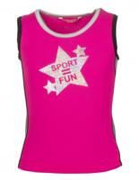 Papillon tanktop sport = fun meisjes roze