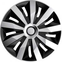 wieldoppen Penta 15 inch ABS zilver/zwart set van 4