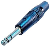 Neutrik NP3CBAG jack connector 6,35 mm stekker, recht aantal polen (num): 3 stereo zwart 1 st.
