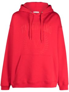 Valentino Garavani hoodie en coton à logo imprimé - Rouge