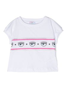 Chiara Ferragni Kids t-shirt à logo imprimé - Blanc