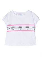 Chiara Ferragni Kids t-shirt à logo imprimé - Blanc