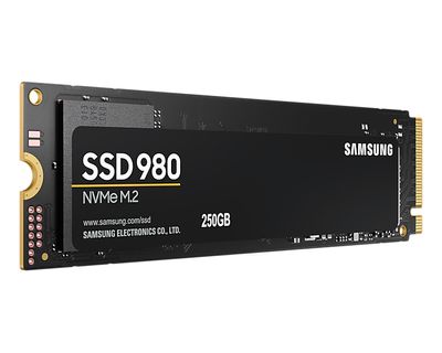 Samsung 980 250 GB NVMe/PCIe M.2 SSD 2280 harde schijf M.2 NVMe PCIe 3.0 x4 Retail MZ-V8V250BW