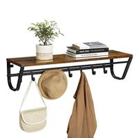 ACAZA Lange Kapstok voor de Muur of Wand - 90 cm Lang - Rustiek Bruin - Vintage