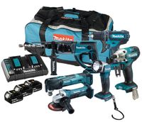 Makita DLX6100PX1 Comboset 18v - DHP452 - DHR202 - DTM51 - DTD156 - DGA452 | 3x 3.0Ah accu - thumbnail