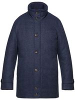 Norwegian Wool manteau City Active à simple boutonnage - Bleu