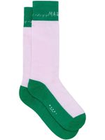 Marni chaussettes à logo intarsia - Vert