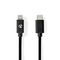 Nedis CCGP39650BK20 USB-kabel 2 m USB 2.0 USB C Lightning Zwart