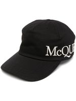 Alexander McQueen casquette à logo brodé - Noir