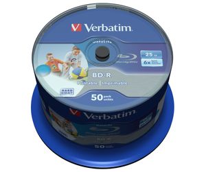 Verbatim 43812 Lees/schrijf blu-ray disc BD-R 25 GB 50 stuk(s)