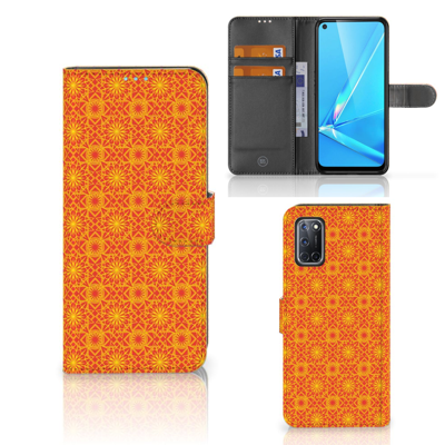 OPPO A72 | OPPO A52 Telefoon Hoesje Batik Oranje OPPO A72 | OPPO A52 Telefoon Hoesje Batik Oranje