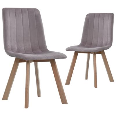 vidaXL Eetkamerstoelen 2 st fluweel roze